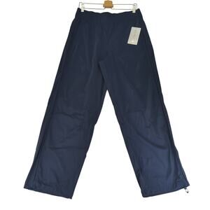 Athleta Rise Pant Navy Blue Wide Leg Packable Athletic Trousers 472261 Womens M